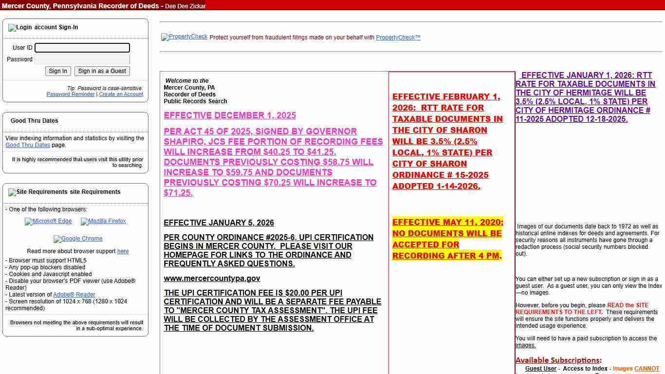 eSearch | Account Sign In